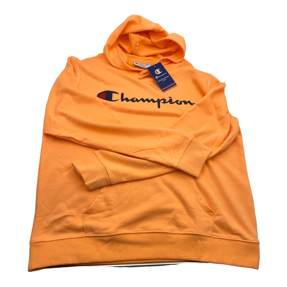 Champion Orange Pullover Hooded Sweatshirt  Size X Large New With Tags